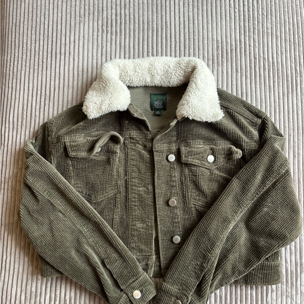 Corduroy olive green jacket